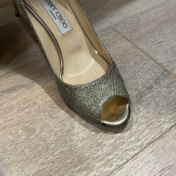 Jimmy Choi gold sparkle heels - Picture 2 of 6